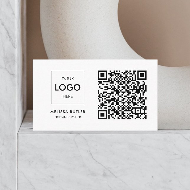 Minimalist Professional QR Code Business Card (Creator Uploaded)