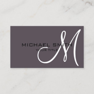 Minimalist Professional Quartz Monogram Business Card