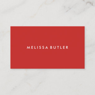 Minimalist Professional Red Business Card