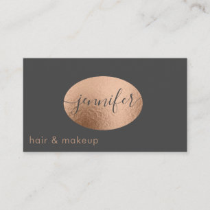 Minimalist professional  rose gold foil business card