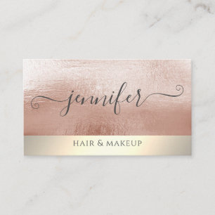 Minimalist professional rose gold foil business card