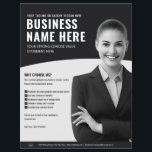 Minimalist Professional Service Business Marketing Flyer<br><div class="desc">This professionally designed editable flyer template is perfect for service based businesses looking to create compelling marketing materials. Easily customise all key elements, including your tagline, value statement, service offerings and contact details. Designed for seamless Print on Demand ordering, this template ensures you can produce high quality flyers in any...</div>