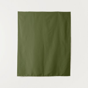 Minimalist Professional Solid Army Green Color Tapestry