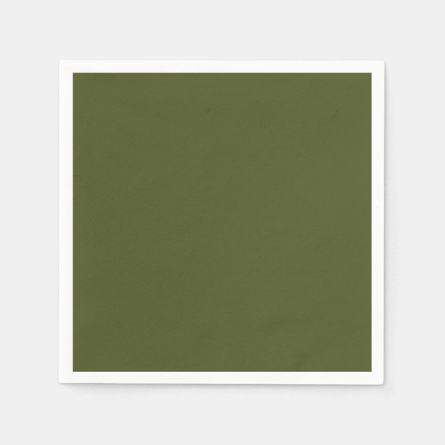 Minimalist Professional Solid Army Green Colour Napkin (Front)