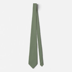 Minimalist Professional Solid Camouflage Green Tie
