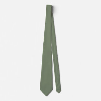 Minimalist Professional Solid Camouflage Green Tie