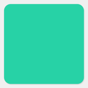 Minimalist Professional Solid Caribbean Green Square Sticker