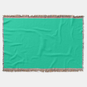Minimalist Professional Solid Caribbean Green Throw Blanket