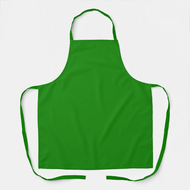 Minimalist Professional Solid India Green Colour Apron (Front)