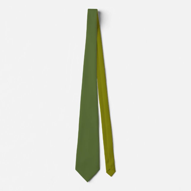 Minimalist Professional Solid Olive Green Colour Tie (Front)