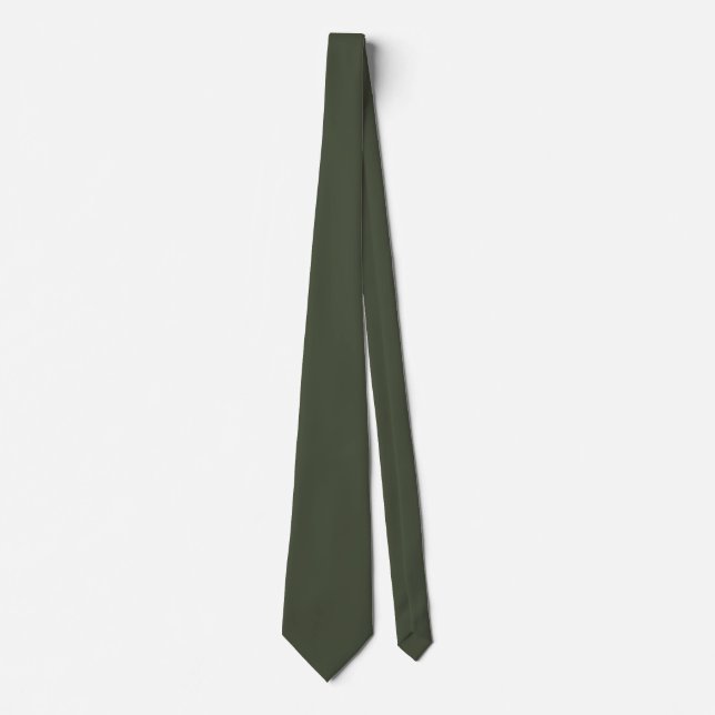 Minimalist Professional Solid Rifle Green Colour Tie (Front)