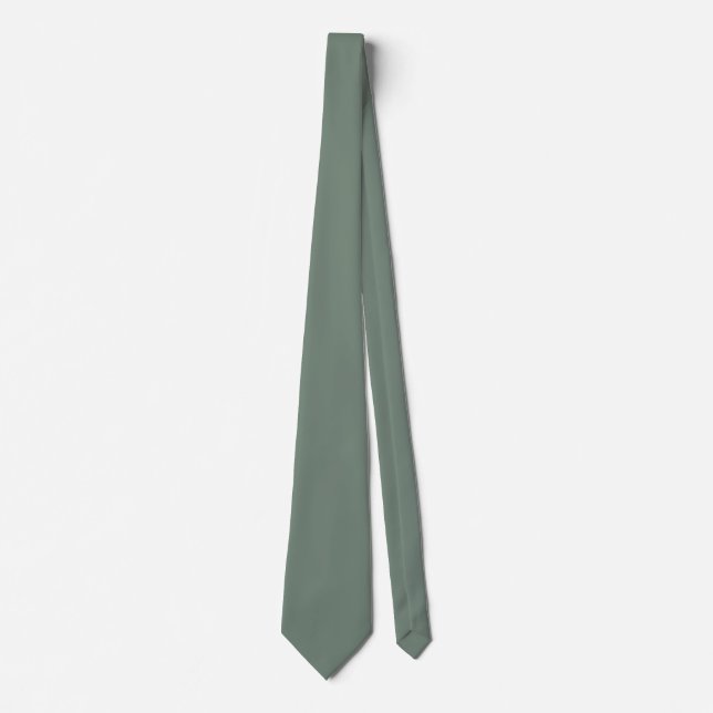 Minimalist Professional Solid Xanadu Green Tie (Front)
