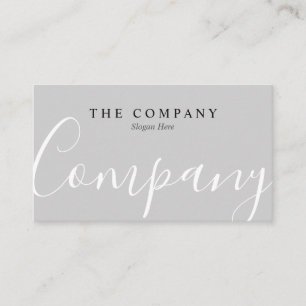 Minimalist Professional Typo Grey Business Card