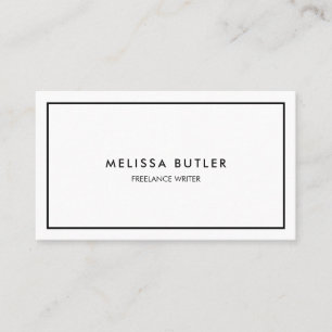 Minimalist Professional White Business Card