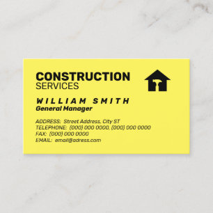 Minimalist professional yellow black style business card