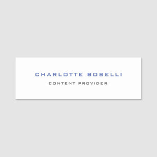 Minimalist Professional Your Name Title Profession Tag