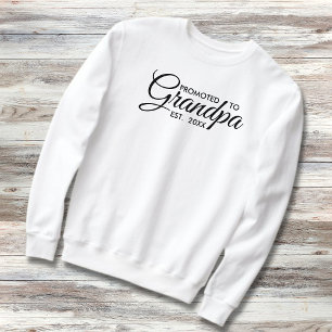 Minimalist Promoted To Grandpa Est. Year Sweatshirt