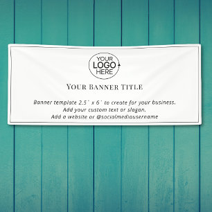 Minimalist Promotional Add your Logo Business  Banner