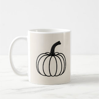 Minimalist Pumpkin Line Art Mug