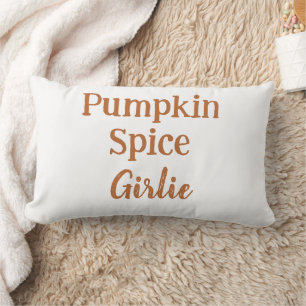 Minimalist Pumpkin Spice  Lumbar Cushion