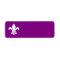 Minimalist Purple and White Fleur de Lys