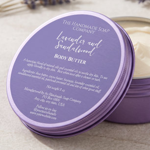 Minimalist Purple Cosmetics Jar Label