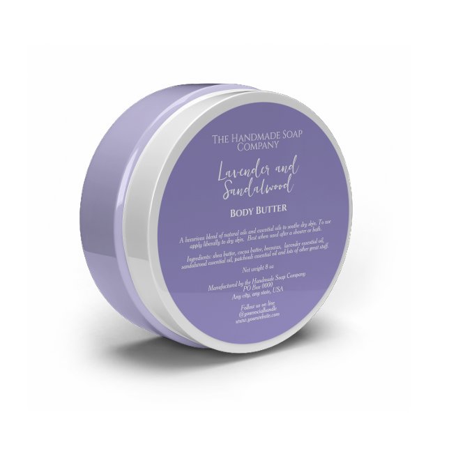 Minimalist Purple Cosmetics Jar Label  (Creator Uploaded)