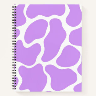 Minimalist Purple Cow Print Notebook