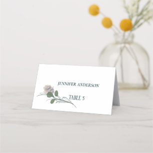 Minimalist Purple Field Flower Wedding Place Card