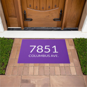 Minimalist purple grape and white elegant  doormat