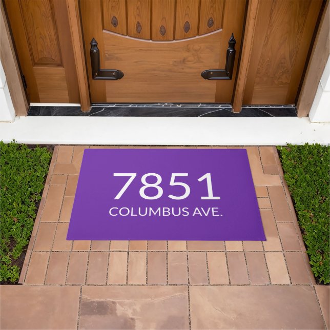 Minimalist purple grape and white elegant  doormat (Outdoor)