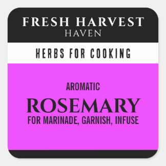 Minimalist Purple Herb Square Sticker
