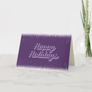 Minimalist Purple Holiday Card