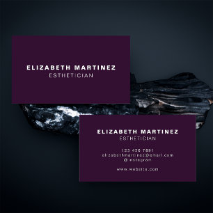 Minimalist Purple Modern Professional Customised Business Card