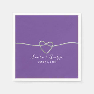 Minimalist Purple Wedding Napkins