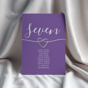 Minimalist Purple Wedding Seating Chart