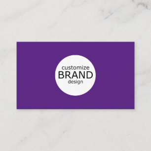 Minimalist Purple White Professional Corporate Bu Business Card