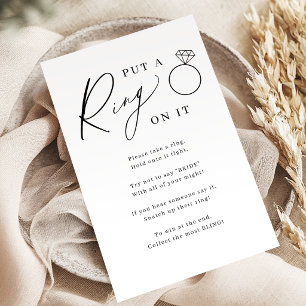 Minimalist put a ring on it bridal shower game