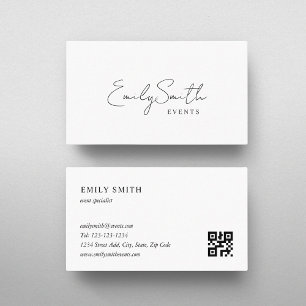Minimalist QR code Business Card