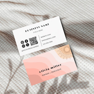 Minimalist QR Code Business Card Template