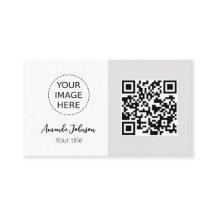 Minimalist QR Code Business Card with Logo