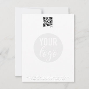 Minimalist QR Code Business Logo  Card