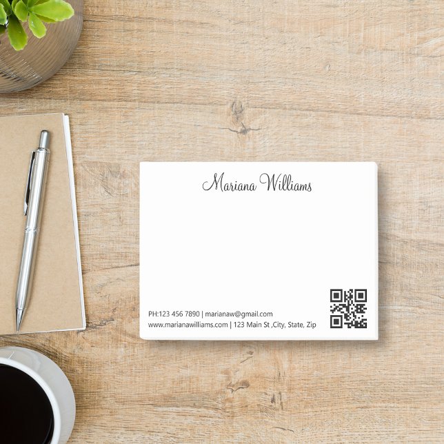 minimalist qr code  business post-it notes (Creator Uploaded)