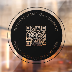 Minimalist QR Code Business White Simple Window Cling