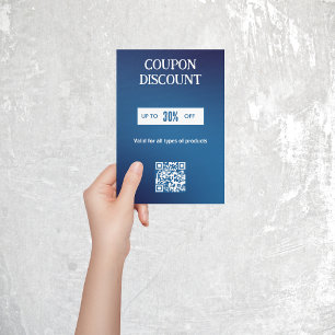 Minimalist QR Code Discount Card