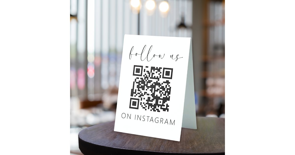 Minimalist QR Code Follow Us on Instagram | Zazzle