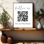 Minimalist QR Code Follow Us on Instagram Poster<br><div class="desc">Elevate your business's social media presence with our Minimalist QR Code "Follow Us on Instagram" Sign. This sleek and contemporary window cling combines style with functionality, making it an essential tool for engaging with your audience. Featuring a minimalist design with a scannable QR code, this window cling allows passersby to...</div>