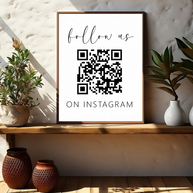 Minimalist QR Code Follow Us on Instagram Poster (Creator Uploaded)