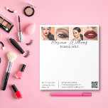 minimalist qr code makeup artist 4 photos white notepad<br><div class="desc">elegant minimalist qr code makeup artist 4 photos white notepad
you can change background colour.
great for personal notes, business notes</div>