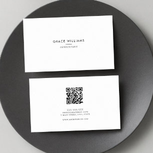 Minimalist QR Code Professional Business Card